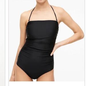 NEW WITH TAGS J. Crew Factory Black Strapless One Piece‎ Swimsuit in Size Medium